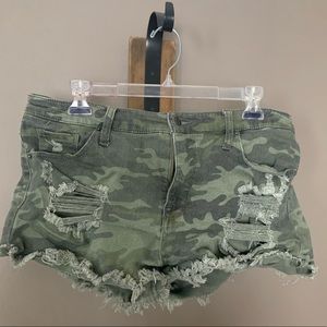 Camo Jean shorts